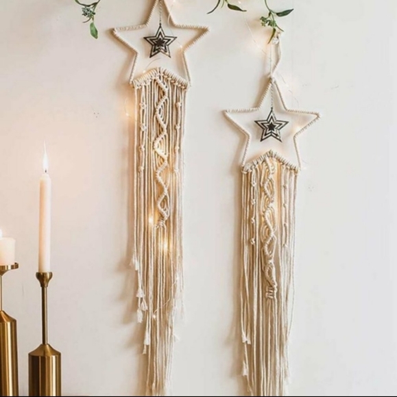 Macrame wall decor moon and stars dream catchers - Picture 7 of 7